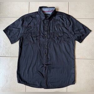 Outlander By Craft Flow Button Up Pearl Snap Shirt Mens Size XL Black Western